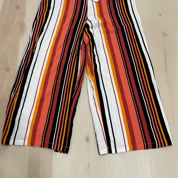NWT Women's 8 Medium Volcom True To This Stripes Pants Trouser Pockets Cropped - Picture 3 of 13
